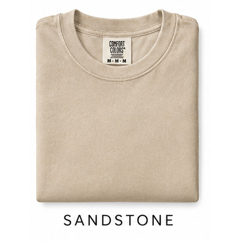 Sandstone Comfort Colors tee color sample